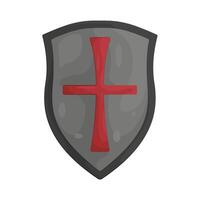 Illustration of Shield with Cross vector