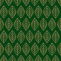 Geometric yellow leaves line on green background. vector