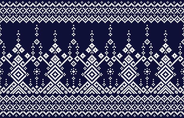 Pixel pattern geometric design. ethnic pattern, motif boho retro textile ikat graphic beautiful background design