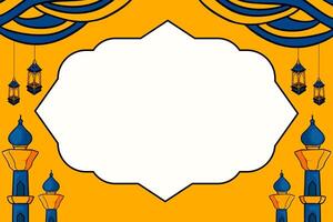 ramadan kareem promotion background in hand drawn style design vector