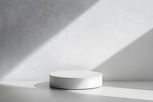 A white round object sitting on a table photo