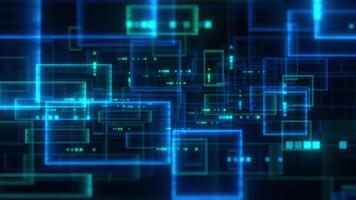 Dynamic Abstract Grid with Neon Rectangles video