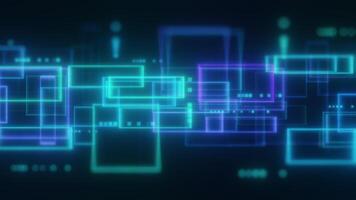 Abstract Flowing Rectangles with Neon Glow video