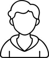 A person with a hoodie on a white background vector