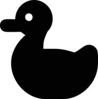 A black and white silhouette of a duck vector