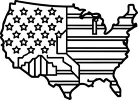 USA map coloring pages vector