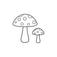 Fun and Relaxing Mushroom Coloring Page for Artistic Expression vector