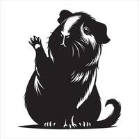 Isolated Guinea Pig for Educational Use vector