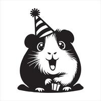 Guinea Pig Silhouette for Digital Downloads vector