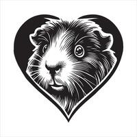 Guinea Pig Silhouette Illustration for Blogs and Websites vector