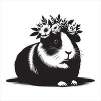 Guinea Pig Animal Isolated on White Background vector