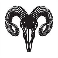 Bighorn Sheep Silhouette with White Background and Bold Design vector