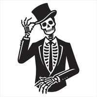 Fashion Skeleton with Posing Design vector