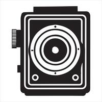 Old Fashioned Camera Silhouette Artwork vector