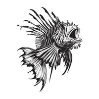 Smooth Lionfish Fish Clipart Illustration Design vector