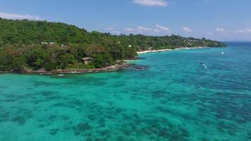 Aerial View of Phi Phi Island's Coastline with Turquoise Waters video
