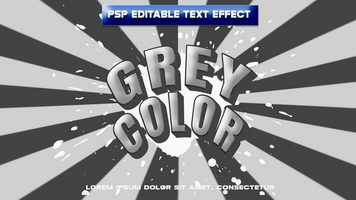 the text effect for grey color psd