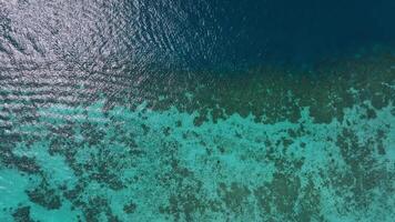 Aerial View of Turquoise Waters and Coral Reefs at Phi Phi Island video