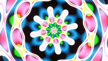 Kaleidoscope of bright iridescent colorful patterns video