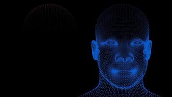 Hologram of two VJ Loop goals video