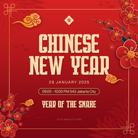 Chinese New Year Background With Pattern Social Media Post Template Design psd