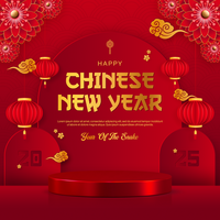 Chinese New Year Background Social Media Post Template Design With Product Display psd