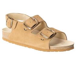 Tan Suede Sandal with Adjustable Buckles photo