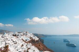 View on Caldera from Imerovigli Santorini island photo