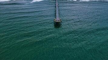 Aerial View of Ocean Pier with People photo