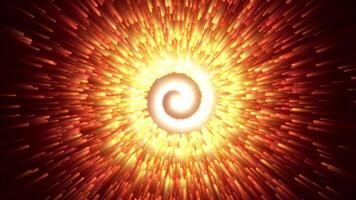 Abstract glowing particles flying in a spiral in a vortex of energy, magic particles sparkle and swirl on an abstract background. video