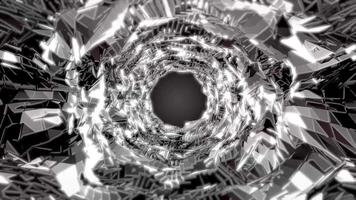 Animated Rotating 3D Geometric Mirror Shapes 03. 4K video