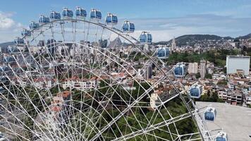 Above view of Ferris Wheel in Rio de Janeiro Rio de Janeiro in Brazil. Sunny Monument. video