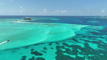 Aerial San Andres Skyline at San Andres in Caribbean Island Colombia. Sun Recreation. video