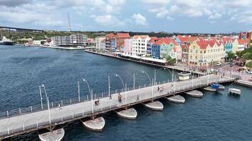 Scenic Downtown Punda in Otrobanda Willemstad in Curacao.. Cityscape Downtown. video