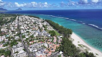 Stunning Flic en Flac at Port Louis in Mauritius Island Mauritius . Nature Aerial View. video
