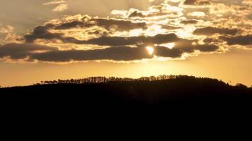 Famous Sunset Landscape in Cassia dos Coqueiros Sao Paulo in Brazil. Field Deserted. video