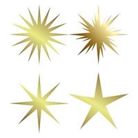 Set of Luxury five angles star on dark background and Premium star button, option, chart and process button design. and 4 premium dark level with gold color button, illustration vector