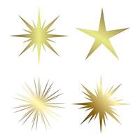 Four premium of five angles stars on dark background and Premium star button, option, chart and process button design. and four premium dark level with gold color buttons. vector