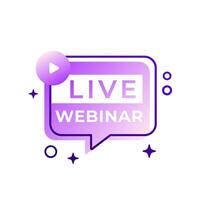 live webinar design for web vector