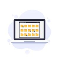 file folders ui design, vector