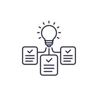 patents line icon on white vector