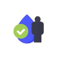 access to clean water icon in flat style vector
