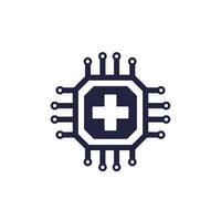 AI in healthcare icon, pictogram vector