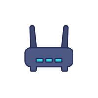 wi-fi router, modem icon with outline vector