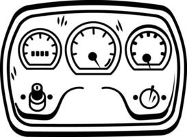 A hand drawn icon of car indicator vector