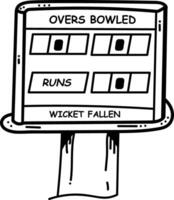A sketchy style icon of match scoreboard vector