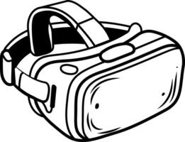 A sketchy icon of vr headset vector
