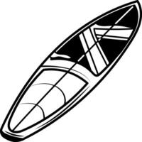 Surfboard icon in hand drawn style vector