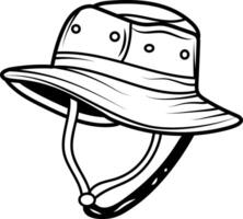 Sun hat icon in hand drawn style vector