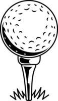 Golf tee ball icon in hand drawn style vector